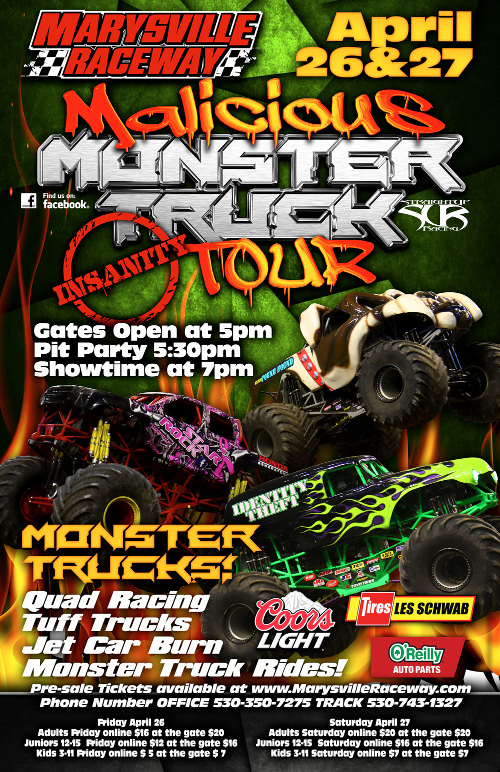 malicious monster truck tour tickets